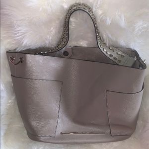 Steve Madden gray studded handbag